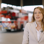 Giulia Stroink, responsable de programme chez EMRIC, en intervention