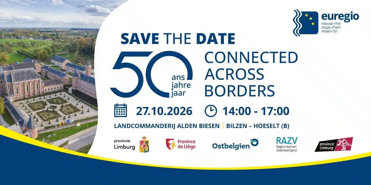 Save the date : Connected across borders, le 27 octobre 2026 de 14h à 17h à la Landcommanderij Alden Biesen, Bilzen-Hoeselt